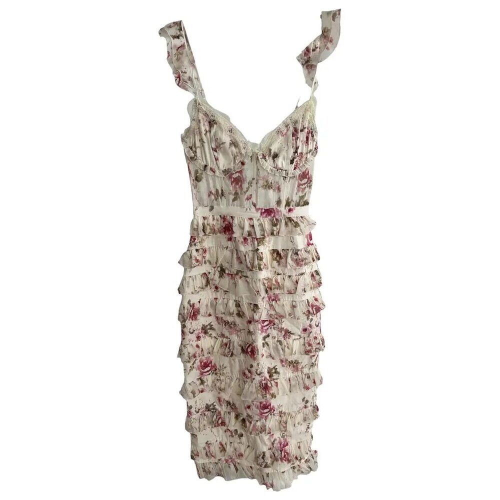 V. Chapman FIORENZA MIDI DRESS English Rose size 2